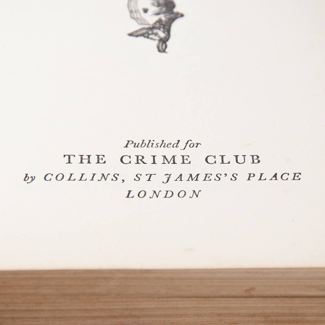 First edition book The Pale Horse by Agatha Christie, photo of the title page.