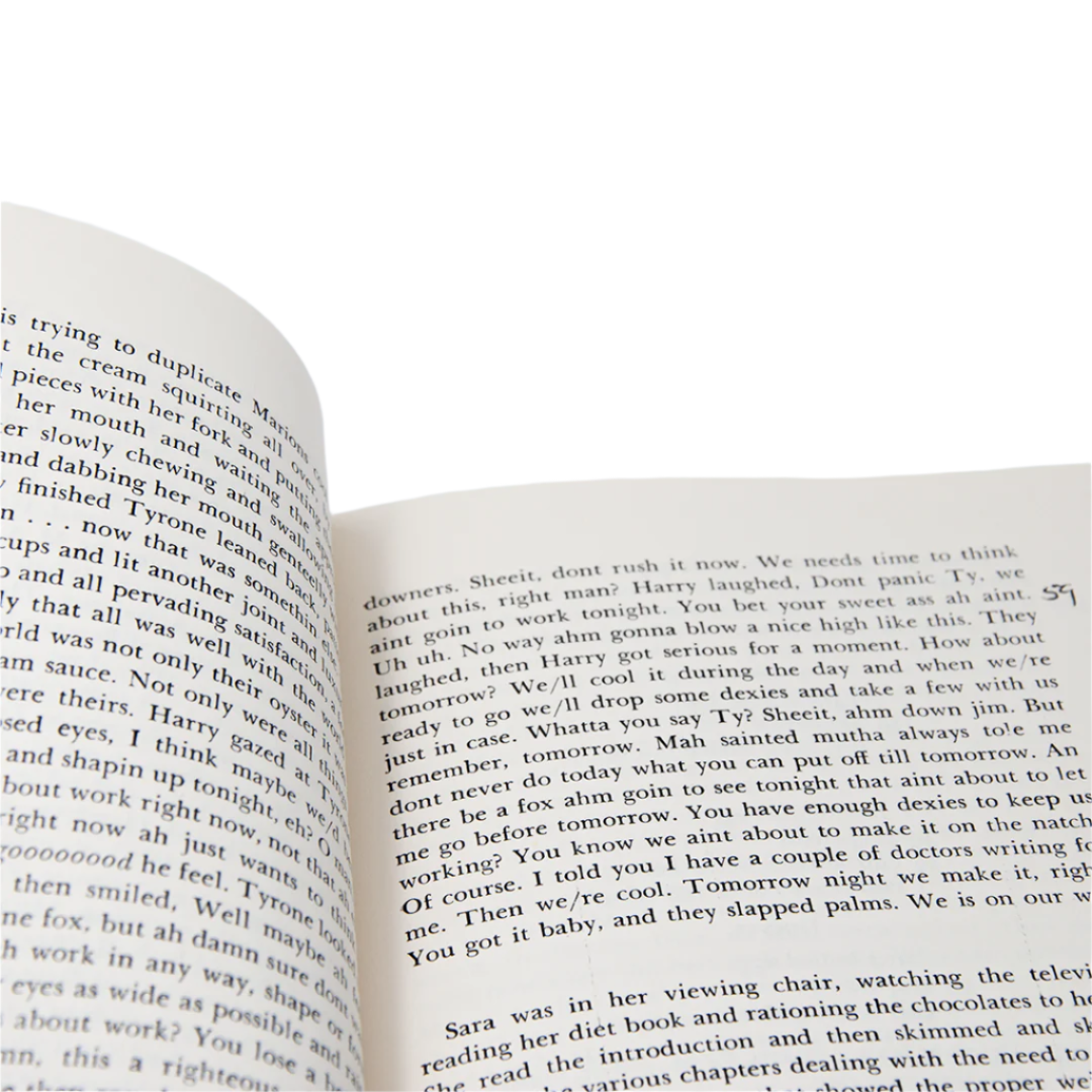 Requiem for a dream book, photo of the content.