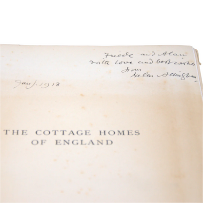 The Cottage Homes of England – First edition (1909), picture of the signature.